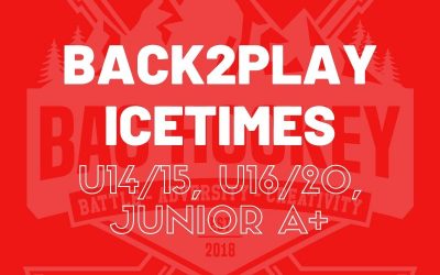 Back2Play Icetimes – U14/15, U16/20, Junior A+